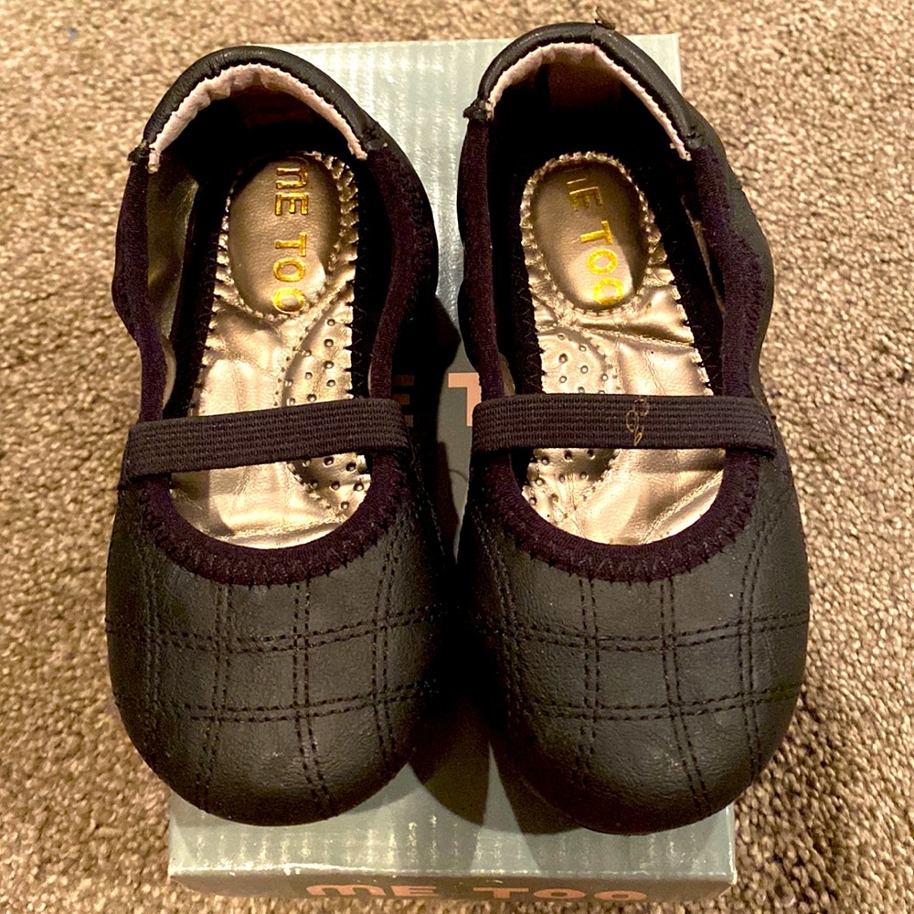 Toddler Me Too Black Tiger Flats